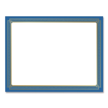  | Geographics 49949 Tree Free Award Certificates, 8.5 x 11, White with Elegant Blue/Gold Border, 15/Pack