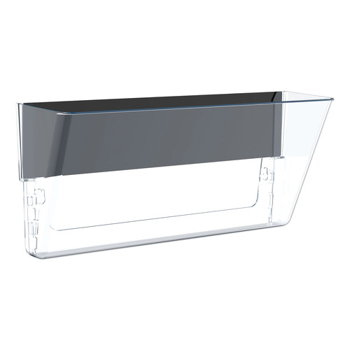 Wall Files | Storex 70325U06C 16 in. x 4 in. x 7 in. Unbreakable Magnetic Wall Legal/Letter File - Clear image number 0