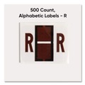 Labels | Smead 67088 1 in. x 1.25 in. R Color-Coded End Tab Filing Labels - White (500/Roll) image number 1