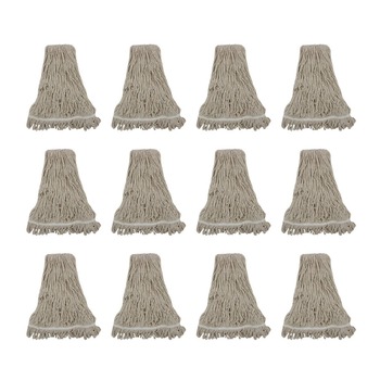Boardwalk BWK432C 32 oz. Pro Loop Web/Tailband Premium Standard Mop Head - White (12/Carton)