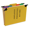 File Folders | Pendaflex SER-2-YEL 1/3-Cut Exterior Tabs 5 Dividers with 1/5-Cut Tabs Letter Size Hanging-Style Personnel Folders - Yellow image number 0