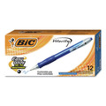 Pens | BIC VLG11 BLU Medium 1 mm Velocity Easy Glide Retractable Ballpoint Pen - Blue Ink, Translucent Blue Barrel (1-Dozen) image number 2
