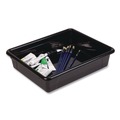 Boxes & Bins | Storex 62516U05C Storage Tray, Flat, 0.8 gal, 10.65-in x 10.65-in x 2.96-in, Black, 5/Pack image number 5