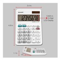 Calculators | Sharp EL-310WB 8-Digit LCD Mini Desktop Calculator image number 4
