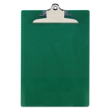 JUST LAUNCHED | Saunders 21604 1 in. Clip Capacity 8.5 in. x 11 in. Recycled Plastic Clipboard with Ruler Edge - Green