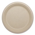 Bowls and Plates | World Centric PL-SC-U9-LFP 9.1 in. Diameter Paper Fiber Plates - Natural (1000/Carton) image number 0