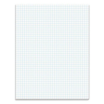 TOPS 33041 Quadrille Rule (4 sq-in.) 8.5 in. x 11 in. Quadrille Pads - White (50 Sheets/Pad)