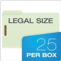 File Folders | Pendaflex 17186 1/3-Cut Tabs 2 in. Expansion 2 Fasteners Legal Size Heavy-Duty Pressboard Folders with Embossed Fasteners - Green (25/Box) image number 1