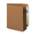 File Folders | Smead 74681 3.5 in. Expansion Legal Size Fully Lined 6.5 in. High Gussets Drop-Front End Tab File Pockets - Redrope/Brown (10/Box) image number 2