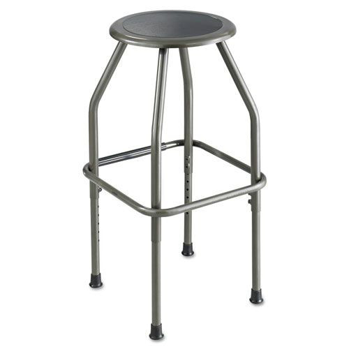 Office Chairs | Safco 6666 22.5 in. to 29.5 in. Seat Height Diesel Industrial Backless Stool with Stationary Seat, Supports Up to 250 lb - Pewter image number 0
