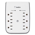 Electronic Adapters & Chargers | Belkin BSV602TT 900 J 6 AC Outlets 2 USB Ports SurgePlus USB Wall Mount Charger - White/Black image number 2