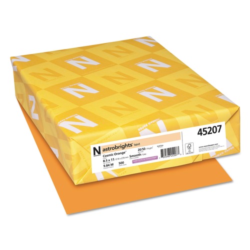Copy & Printer Paper | Astrobrights 45207 8.5 in. x 11 in. 20 lbs. Bond Weight Color Paper - Orange (500 Sheets/Ream) image number 0