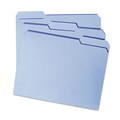 File Folders | Smead 12034 0.75 in. Expansion Reinforced 1/3-Cut Top Tab Colored File Folders - Letter Size/Blue (100/Box) image number 3