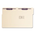 File Folders | Smead 14555 0.75 in. Expansion 2 Fasteners Letter Size Fastener Folders with SafeSHIELD Coated Fasteners - Manila Exterior (50/Box) image number 1