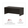 Office Desks & Workstations | Alera ALEVA217236ES 71 in. x 35.5 in. x 29.63 in. Valencia Series Straight Front Desk Shell - Espresso image number 7