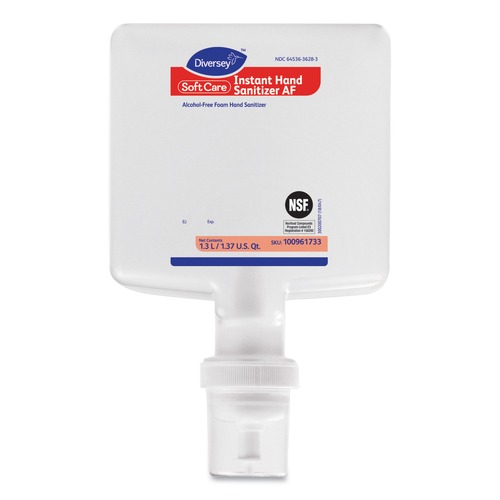 Hand Sanitizers | Diversey Care 100961733 1300 mL Cartridge Fresh Scent Soft Care Instant Gel Hand Sanitizer AF (6/Carton) image number 0