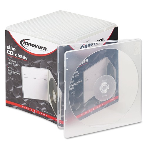 Just Launched | Innovera IVR81900 Slim CD Case - Clear (25/Pack) image number 0