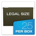 Just Launched | Pendaflex 04153X1 1 in. Extra Capacity 1/5-Cut Tabs Reinforced Hanging Legal File Folders with Box Bottom - Green (25/Box) image number 5