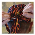 Safety & First Aid | Ergodyne 12485 Chill-Its 6615 One Size Fits Most High-Performance Bandana Doo Rag with Terry Cloth Sweatband - Flames image number 2