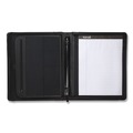 File Folders | Samsill 15540 11 in. x 13 1/2 in. 2-Part 1 in. Cap Leather Multi-Ring Zippered Portfolio - Black image number 5