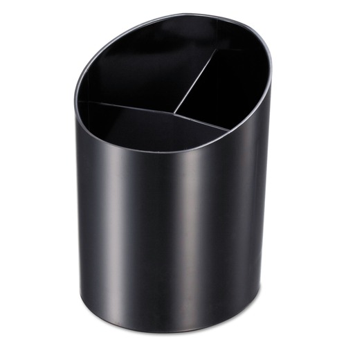 Desktop Organizers | Officemate 26042 4.25 x 4.5 x 5.75 Recycled Big Plastic Pencil Cup - Black image number 0
