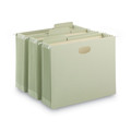 File Folders | Smead 64224 Letter Size 1/3-Cut Tab FasTab TUFF Hanging Pockets - Moss (9/Box) image number 0