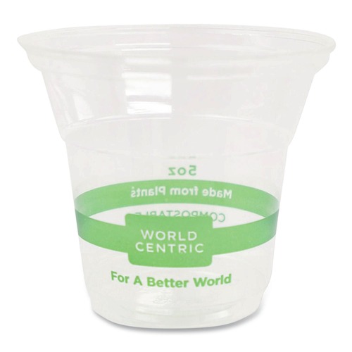 Cups and Lids | World Centric CP-CS-5 5 oz PLA Plastic Cold Cups - Clear (2000/Carton) image number 0