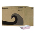  | Boardwalk BWK30LAG200 2 lbs. Capacity Paper Food Baskets - Red/White (1000/Carton) image number 0