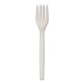  | WNA EPS002 EcoSense 7 in. Renewable Plant Starch Fork Cutlery (50/Pack, 20 Packs/Carton) image number 0