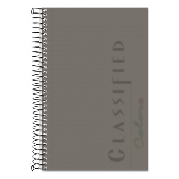 TOPS 73507 8.5 in. x 5.5 in. Sheets 1-Subject Narrow Rule Color Notebooks - Graphite Cover