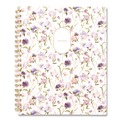 Notebooks & Pads | AT-A-GLANCE LB38905A 11 in. x 8.5 in. 12-Month (Jul 2025-Jun 2026) Leah Bisch Petite Floral Academic Weekly Monthly Planner - Purple/Green Cover image number 0