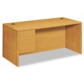 Office Desks & Workstations | HON H10584L.CC 66 in. x 30 in. x 29.5 in. 10500 Series L Workstation Single Pedestal Desk - Harvest image number 0