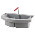 Cleaning Carts | Rubbermaid Commercial FG264900GRAY 2-Compartment 16 in. x 9 in. x 5 in. Maid Caddy - Gray image number 0
