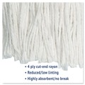  | Boardwalk BWK2020REA #20 Cut-End Rayon Wet Mop Head - White image number 6