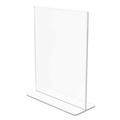 Office Presentation Supplies | Deflecto 590801 8.5 in. x 11 in. Insert Superior Image Double Sided Sign Holder - Clear image number 0