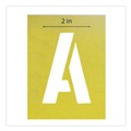 Arts & Crafts Supplies | Chartpak 01560 3 in. A-Z Set/0-9 Professional Lettering/Painting Stencils - Manila (1-Set) image number 3