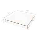 Food Trays, Containers, and Lids | Karat FP-PBF16W 16 in. x 16 in. x 1.97 in. Corrugated Paper Boxes - White/Brown (50/Bundle) image number 6