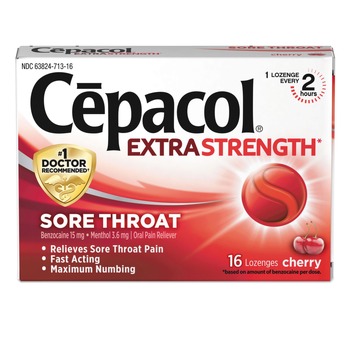 Lysol 63824-71016 Extra Strength Sore Throat Lozenge - Cherry (384/Carton)