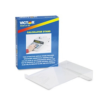 Victor LS125 9 in. x 11 in. x 2 in. Large Angled Acrylic Calculator Stand - Clear