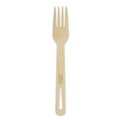 Cutlery | World Centric FO-BB-67 6.7 in. Bamboo Cutlery Fork - Natural (2000/Carton) image number 0