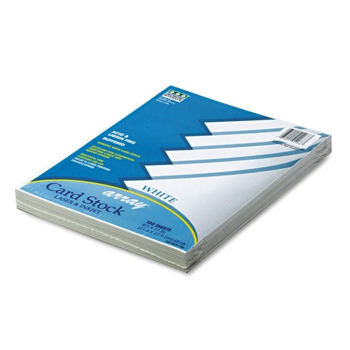 Cover & Cardstock | Pacon P101188 Array 65 lbs. 8.5 in. x 11 in. Card Stock - White (100/Pack) image number 0