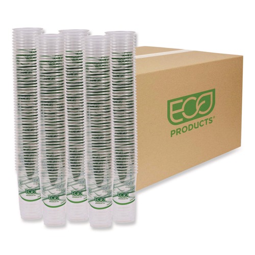 Labor Day Sale | Eco-Products EP-CC24-GS Greenstripe 24 oz. Renewable and Compostable Cold Cups (1000/Carton) image number 0