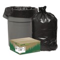 Trash Bags | Earthsense Commercial 1507102 56 Gallon 1.25 mil. 43 in. x 48 in. Linear Low Density Recycled Can Liners - Black (100/Carton) image number 4