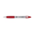 Pens | Zebra 22430 1 mm Retractable Medium Z-Grip MAX Ballpoint Pen - Red Ink, Silver/Red Barrel (1-Dozen) image number 3