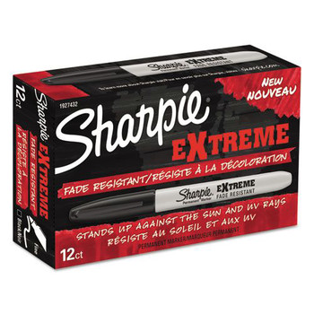 WASHABLE MARKERS | Sharpie 1927432 Fine Bullet Tip Extreme Marker - Black (1-Dozen)