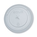 Cups and Lids | Dart 626TS PETE Flat Straw-Slot Lids for 16 - 24 oz. Cold Cups (100/Pack) image number 2