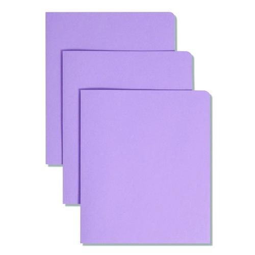 File Folders | Smead 87865 11 in. x 8.5 in. 100-Sheet Capacity 2-Pocket Textured Paper Folder - Lavender (25/Box) image number 0