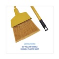 Brooms | Boardwalk BWKBRMAXIL Poly Fiber Angled-Head 55 in. Lobby Brooms with Metal Handle - Yellow (12/Carton) image number 3