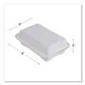 Clearance Center | Eco-Products EP-HC96NFA Vanguard 9 in. x 6 in. x 3 in. 1-Compartment Renewable and Compostable Sugarcane Clamshells - White (250/Carton) image number 3
