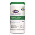 Hand Wipes | Clorox Healthcare 30824 9 in. x 6.75 in. Hydrogen Peroxide Cleaner Disinfectant Wipes - Unscented (95/Canister, 6 Canisters/Carton) image number 2